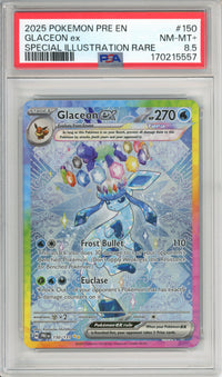 Pokemon Graded: Glaceon ex 150/131 Prismatic Evolutions (2025) SIR PSA 8.5