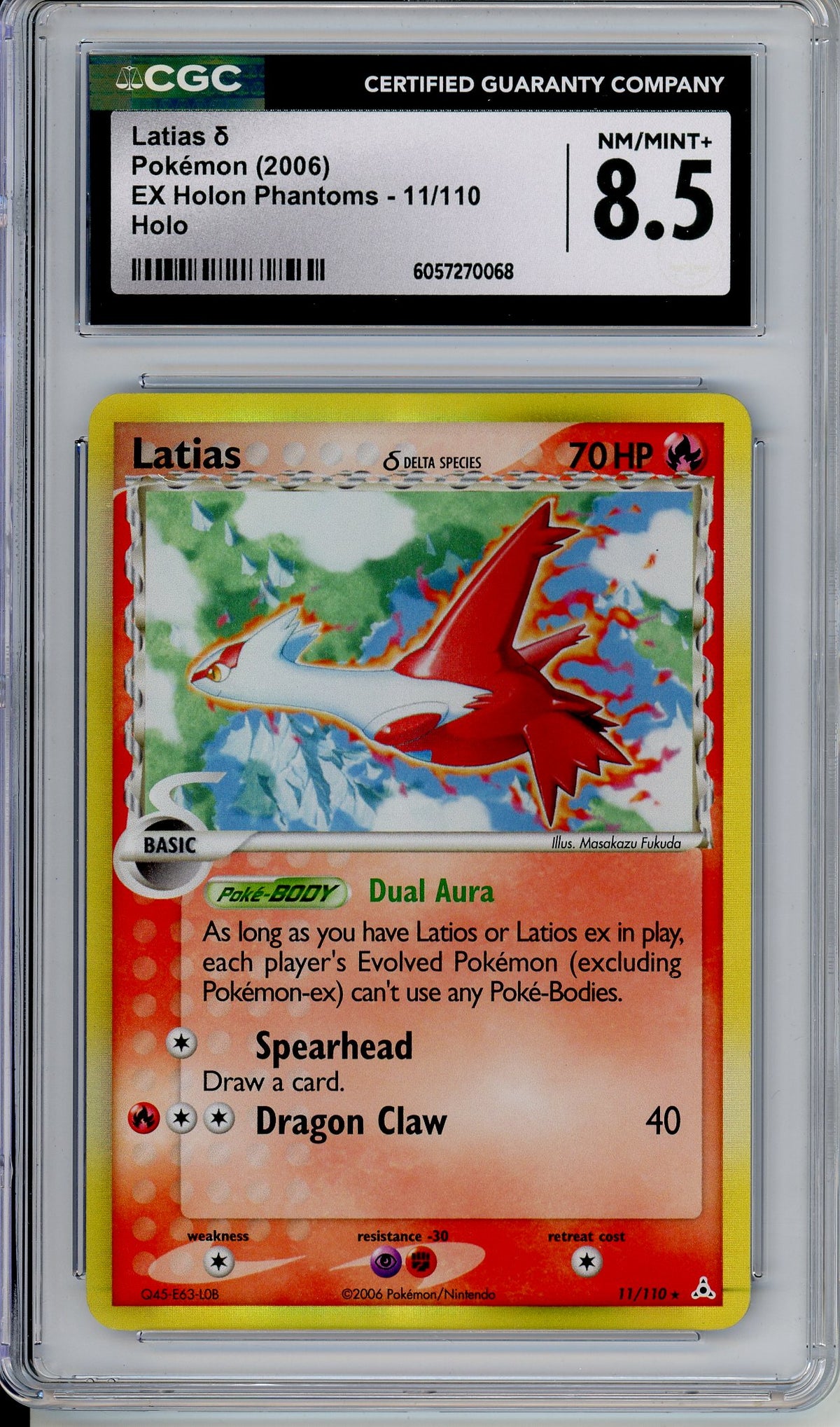 Pokemon Graded: Latias Delta Species 11/110 Holon Phantoms (2006) Holo Rare CGC 8.5