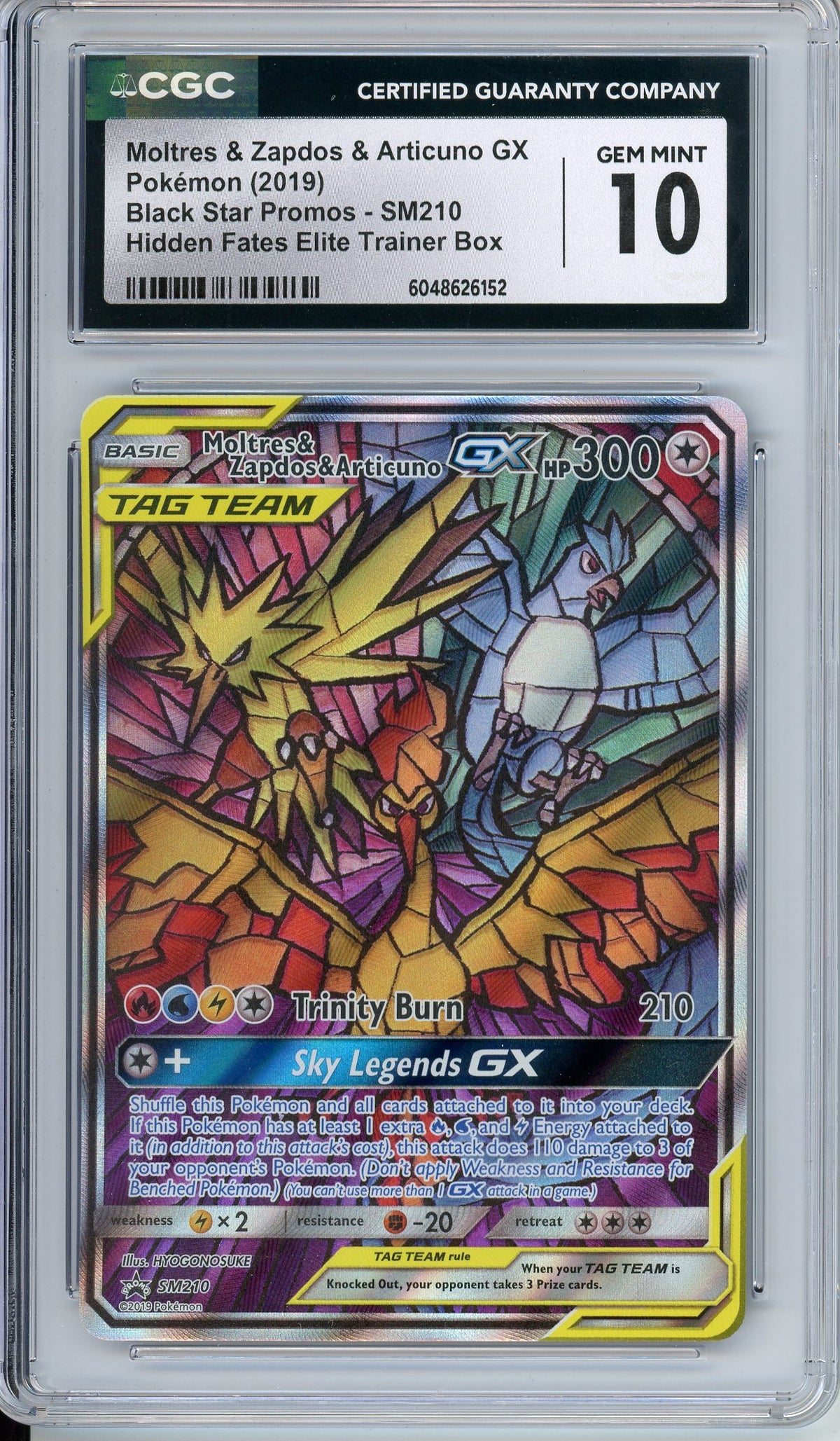 Pokemon Graded: Moltres/Zapdos/Articuno GX CGC 10