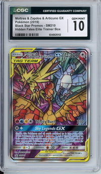 Pokemon Graded: Moltres/Zapdos/Articuno GX CGC 10