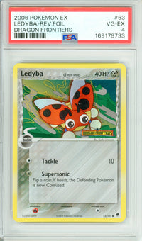 Pokemon Graded: Ledyba 53/101 Dragon Frontiers (2006) Rev. Foil PSA 4
