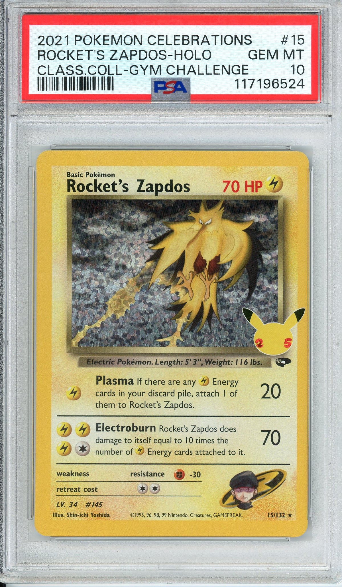 Pokemon Graded: Rocket's Zapdos PSA 10