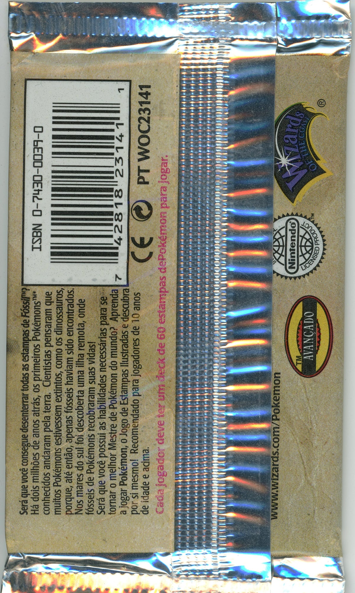 Pokemon: Portuguese Fossil 1st Edition Booster Pack