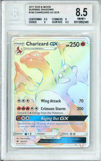 Pokemon Graded: Charizard GX 150/147 Burning Shadows (2017) Beckett 8.5