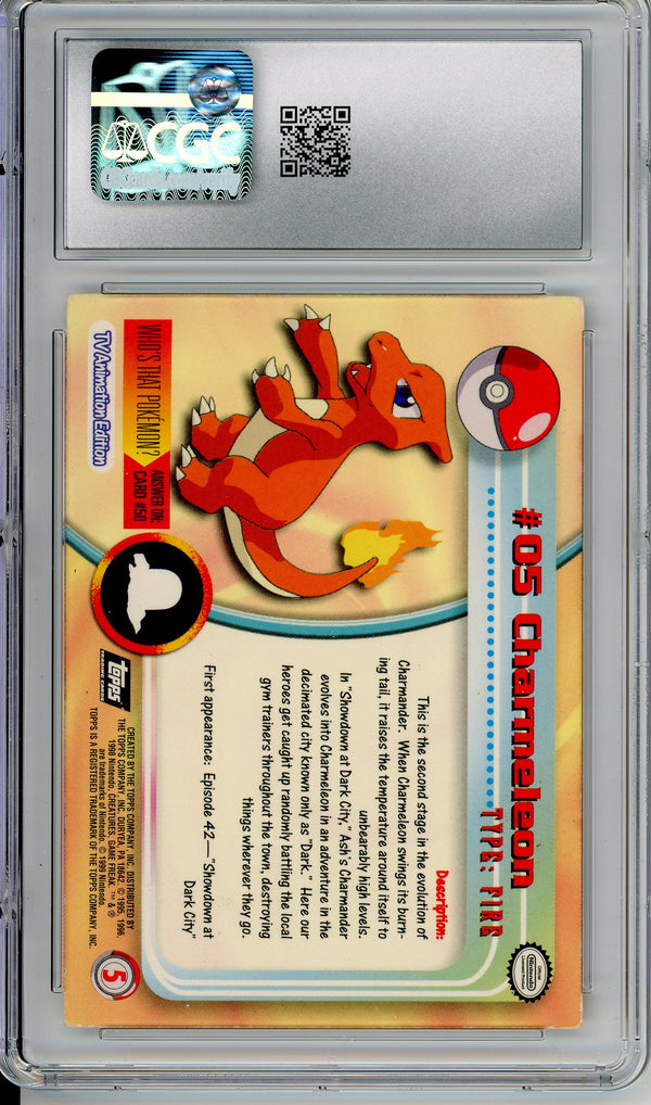 Pokemon Graded: Charmeleon TOPPS (1999) Silver Foil CGC 5