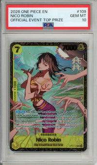 One Piece Graded: Nico Robin #109 Official Event Regional Top 16 (2026) PSA 10