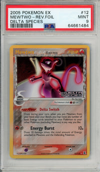 Pokemon Graded: Mewtwo #12 Delta Species (2005) Rev. Foil PSA 9