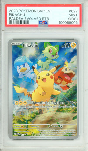 Pokemon Graded: Pikachu #27 Paldea Evolved ETB (2023) Promo PSA 9