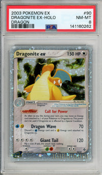 Pokemon Graded: Dragonite ex 90/97 Dragon (2003) Holo PSA 8