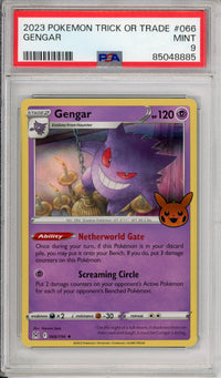 Pokemon Graded: Gengar 66/196 Trick or Trade (2023) Holo PSA 9