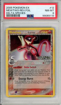 Pokemon Graded: Mewtwo #12 Delta Species (2005) Rev. Foil PSA 8