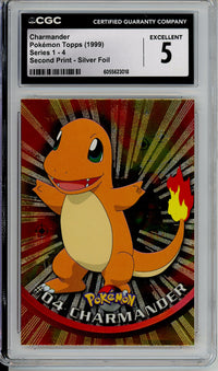 Pokemon Graded: Charmander TOPPS (1999) Silver Foil CGC 5
