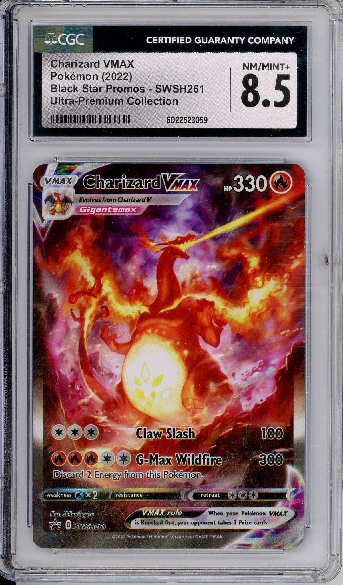 Pokemon Graded: Charizard VMAX #SWSH261 Ultra-Premium Collection Promo (2022) Holo CGC 8.5