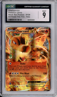 Pokemon Graded: Charizard EX #XY29 Power Trio Tins (2014) Holo CGC 9