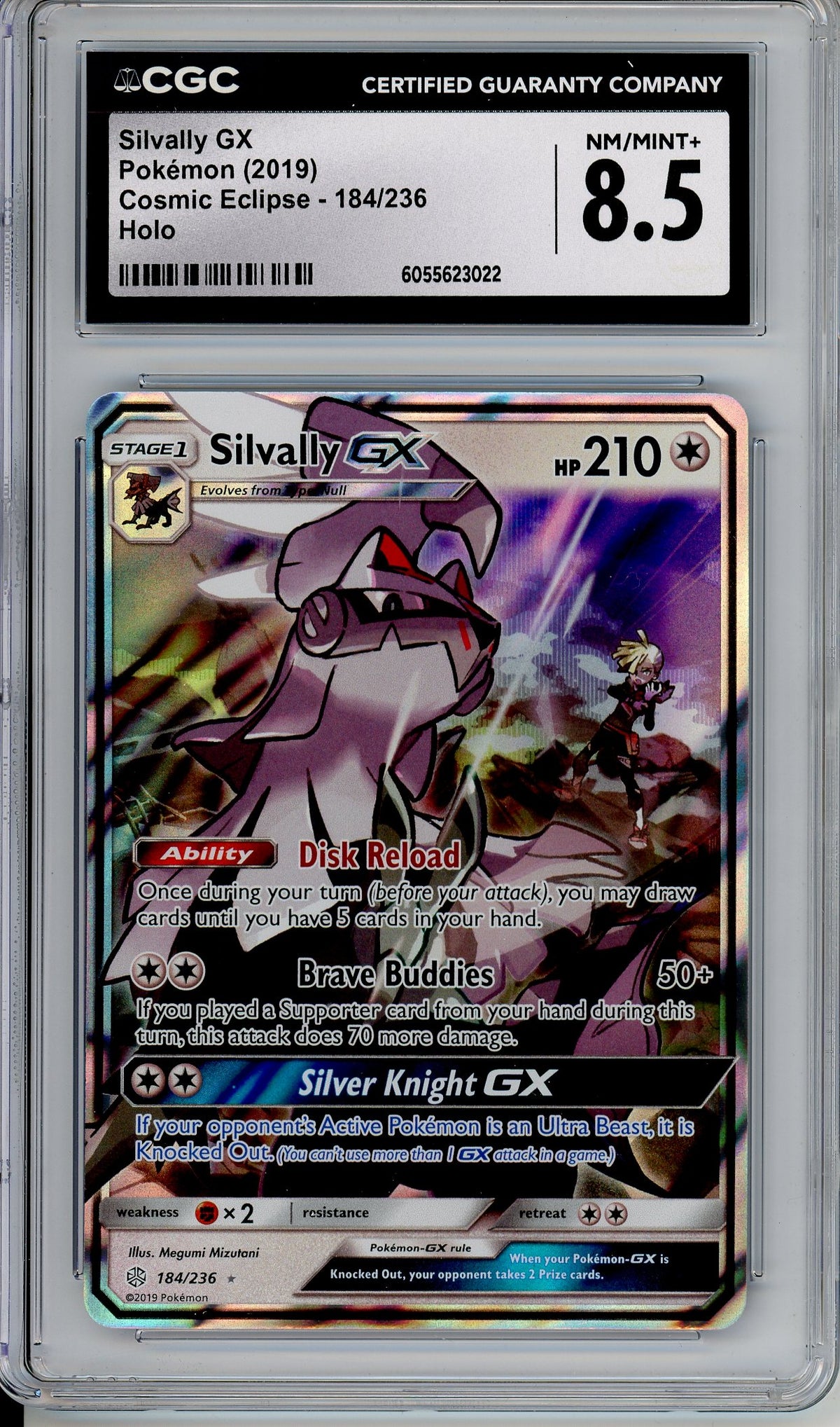 Pokemon Graded: Silvally GX 184/236 Cosmic Eclipse (2019) Full Art CGC 8.5