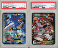 Pokemon Graded: Team Aqua's Kyogre & Team Magma's Groudon EX Set of 2 PSA 5 & 6