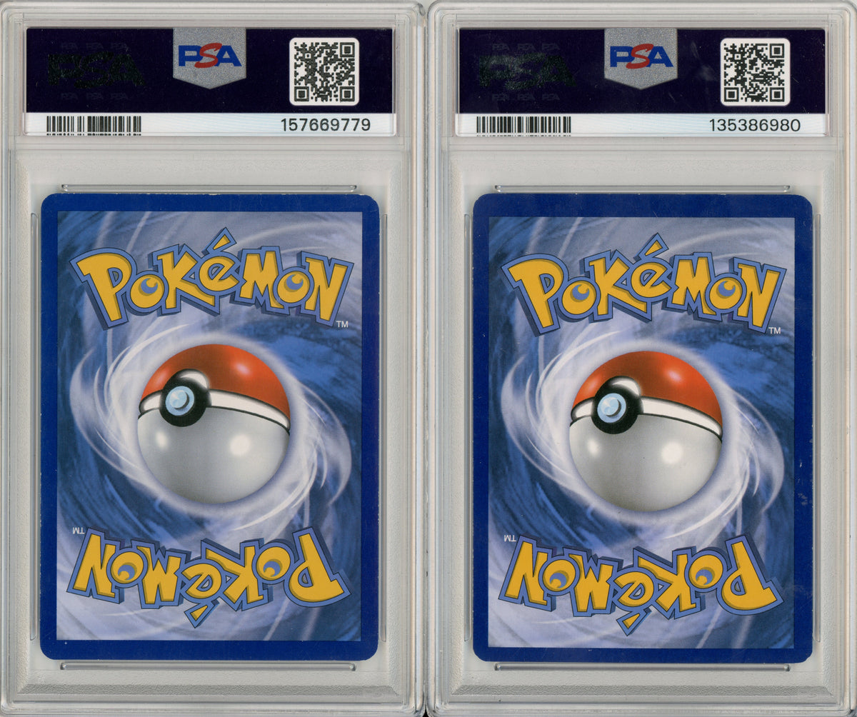 Pokemon Graded: Team Aqua's Kyogre & Team Magma's Groudon EX Set of 2 PSA 5 & 6