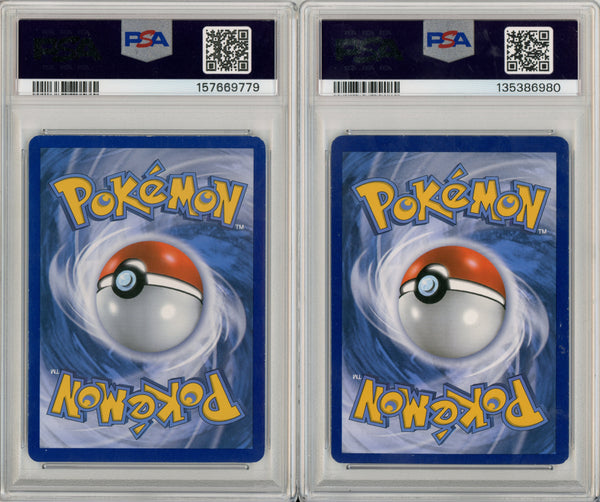 Pokemon Graded: Team Aqua's Kyogre & Team Magma's Groudon EX Set of 2 PSA 5 & 6