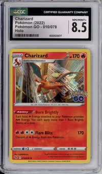 Pokemon Graded: Charizard 10/78 Pokemon Go (2022) Holo CGC 8.5