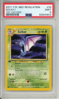 Pokemon Graded: Golbat 1st Edition 29/64 Neo Revelation (2001) PSA 9