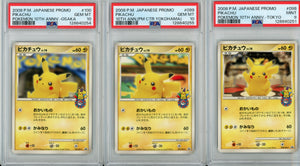 Pokemon Graded: Pikachu 10th Anniversary Sequential Set Of 5 (2008) PSA 9-10