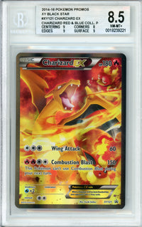 Pokemon Graded: Charizard EX #XY121 Red & Blue Collection (2016) Beckett 8.5
