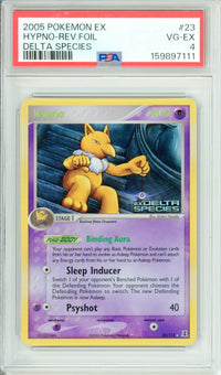Pokemon Graded: Hypno 23/113 Delta Species (2005) Reverse Foil PSA 4