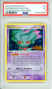 Pokemon Graded: Misdreavus 25/109 Team Rocket Returns (2004) Reverse Foil PSA 3