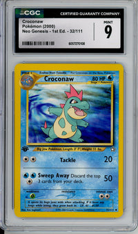 Pokemon Graded: Croconaw 1st Edition 32/111 Neo Genesis (2000) Uncommon CGC 9