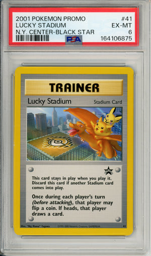 Pokemon Graded: Lucky Stadium #41 NY Center Promo (2001) PSA 6
