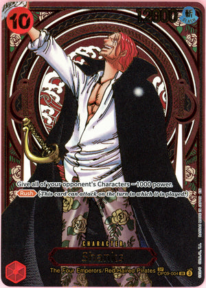 One Piece Single: Shanks OP09-004 Carrying On His Will (Gold) NM