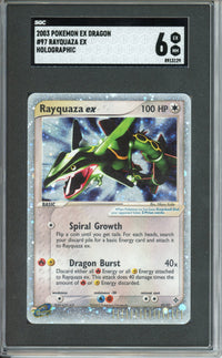 Pokemon Graded: Rayquaza ex 97/97 EX Dragon (2003) Holo SGC 6