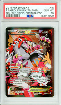 Pokemon Graded: Portuguese Groudon EX 15/34 Double Crisis (2015) Full Art PSA 10