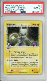 Pokemon Graded: Mewtwo 24/110 Holon Phantoms (2006) Rev. Foil PSA 10