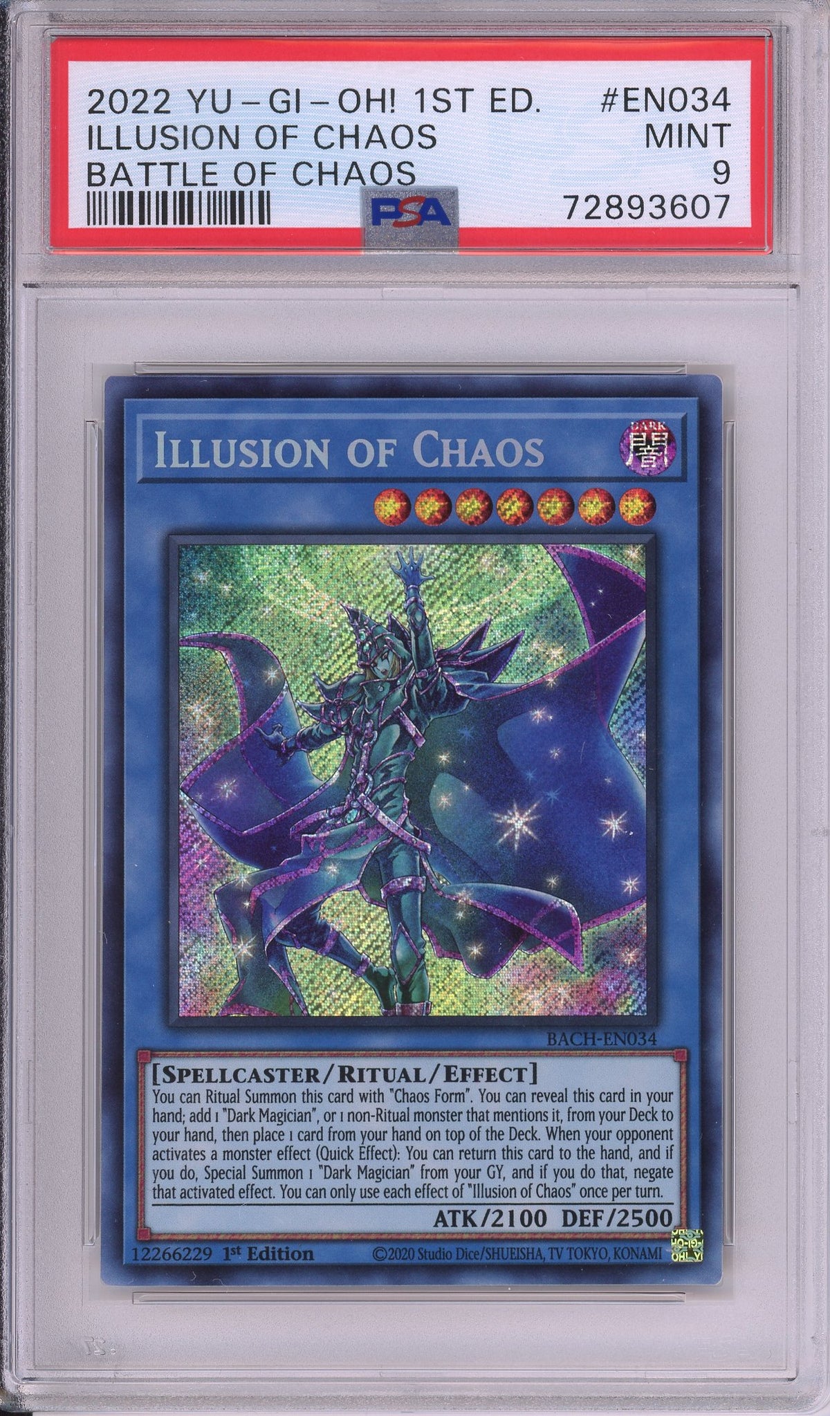 Yu-Gi-Oh! Graded: Illusion Of Chaos #EN034 Battle of Chaos (2022) Holo PSA 9