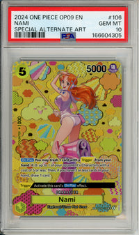 One Piece Graded: Nami OP08-106 Special Alternate Art PSA 10