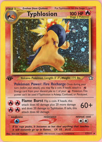 Pokemon Single: Typhlosion 1st Edition 17/111 Neo Genesis (2000) Holo DMG