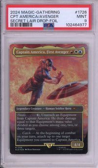 MTG Graded: Captain America, First Avenger #1726 Secret Lair Drop (2024) Foil PSA 9