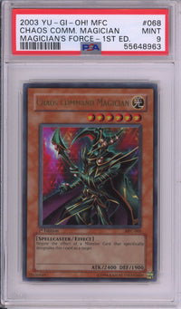 Yu-Gi-Oh! Graded: Chaos Command Magician 1st Edition #68 Magician's Force (2003) Holo PSA 9