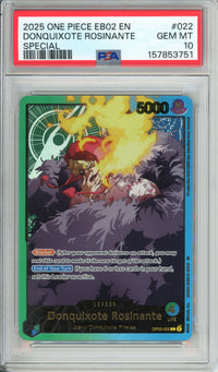 One Piece Graded: Donquixote Rosinante #22 EB02 Special (2025) PSA 10