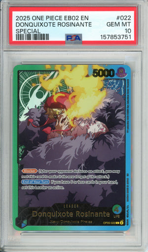 One Piece Graded: Donquixote Rosinante #22 EB02 Special (2025) PSA 10