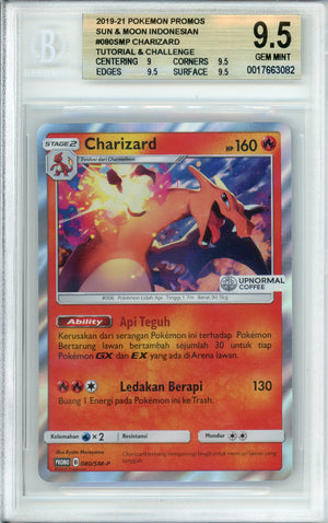 Pokemon Graded: Indonesian Charizard #80 Sun & Moon (2020) Promo Beckett 9.5