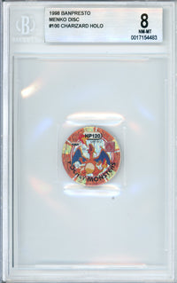 Pokemon Graded: Charizard #100 Banpresto Menko Disc (1998) Beckett 8