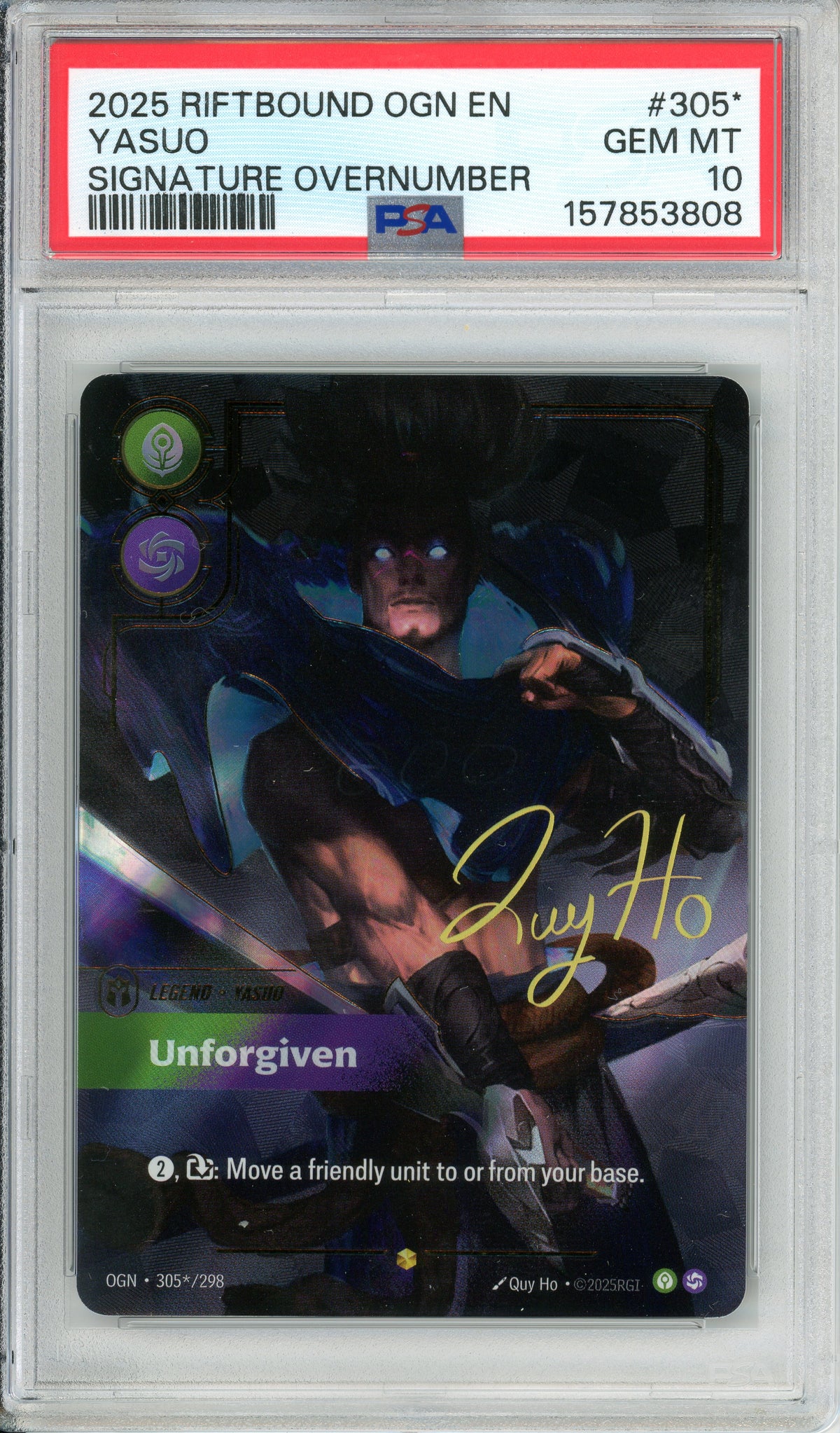 Riftbound Graded: Yasou 305/298 Signature Overnumber (2025) PSA 10