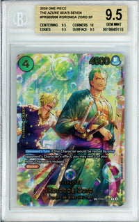One Piece Graded: Roronoa Zoro PRB02-006 The Azure Sea's Seven (2026) SP Beckett 9.5