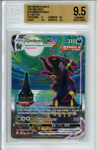Pokemon Graded: Umbreon VMAX 215/203 Evolving Skies (2021) Beckett 9.5