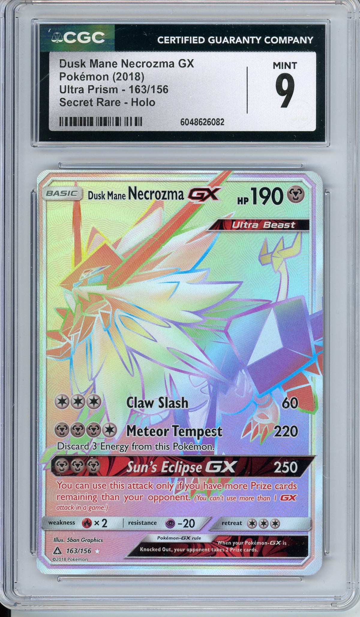 Pokemon Graded: Dusk Mane Necrozma GX CGC 9