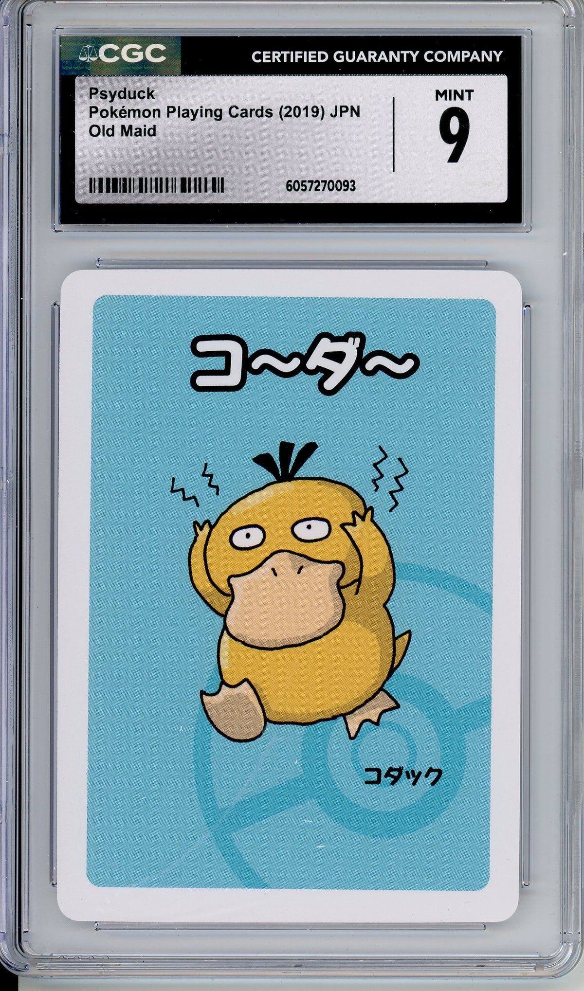 Pokemon Graded: JPN Psyduck Pokemon Playing Cards Old Maid (2019) CGC 9