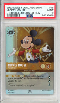 Pokemon Graded: Mickey Mouse Friendly Face #18 D100 Collector's Edition Promo (2023) PSA 9