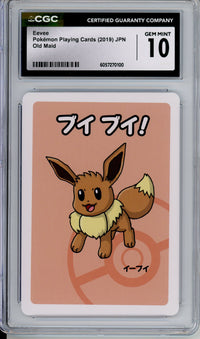 Pokemon Graded: JPN Eevee Pokemon Playing Cards Old Maid (2019) CGC 10